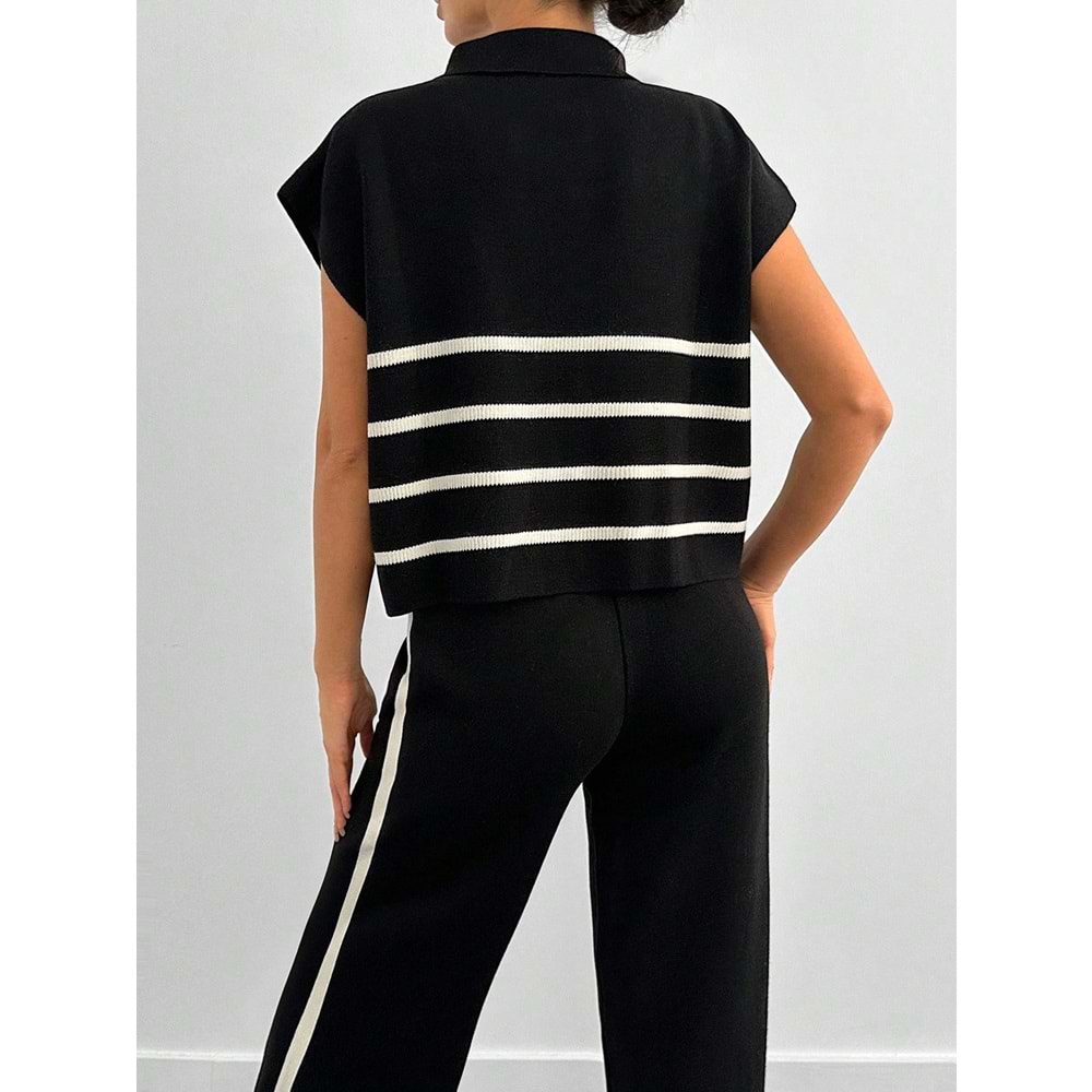 LALO TRİKO YELEKLİ TAKIM - LALO - TRİKO TAKIM - SİYAH - L - 20260-SİYAH-L