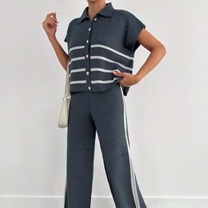 LALO TRİKO YELEKLİ TAKIM - LALO - TRİKO TAKIM - LACİVERT - L - 20260-LACİVERT-L