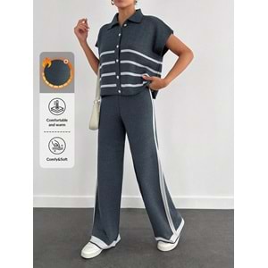 LALO TRİKO YELEKLİ TAKIM - LALO - TRİKO TAKIM - LACİVERT - L - 20260-LACİVERT-L