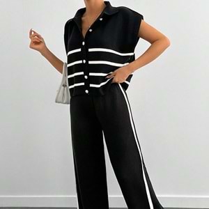 LALO TRİKO YELEKLİ TAKIM - LALO - TRİKO TAKIM - SİYAH - L - 20260-SİYAH-L