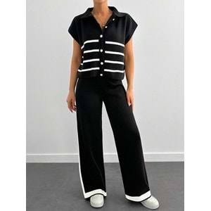 LALO TRİKO YELEKLİ TAKIM - LALO - TRİKO TAKIM - SİYAH - L - 20260-SİYAH-L