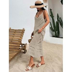 LALO AJURLU PLAJ ELBİSESİ - LALO - AJURLU PILAJ ELBİSESİ - MOKKA KAHVESİ - L - 20262-MOKKA KAHVESİ-L